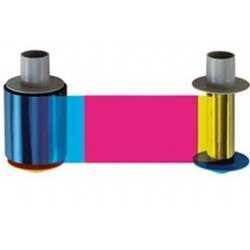 Fargo 84813 YMCKH Ribbon: Full-color with Heat Seal Panel